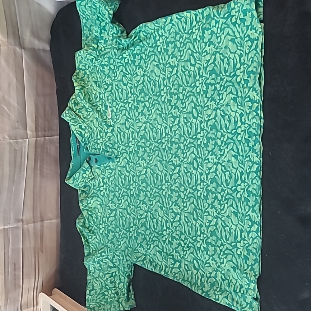 Vintage 2005 Tiger Woods Green Tropical Polo Shirt sz.XL